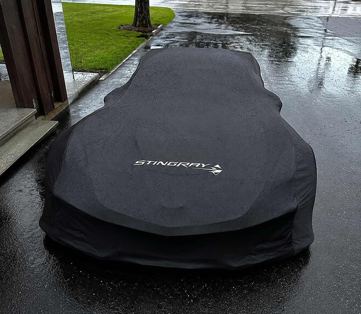 CORVETTE Autoabdeckung, ( Z06-C8.R - JAKE SKULL-Stingray-Z07-Z51-ZR1-E RAY ) maßgeschneiderte Autoabdeckung für den Außenbereich