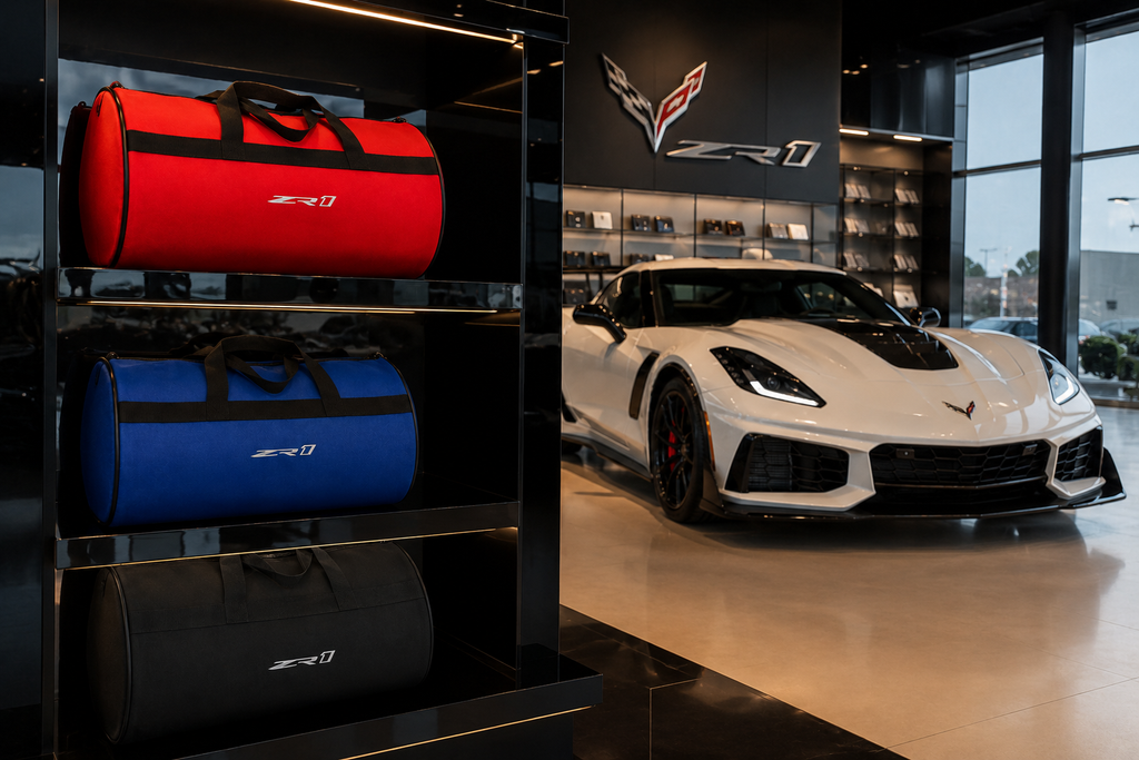 CORVETTE ( Z06-JAKE SKULL-Stingray-Z07-Z51-ZR1-C8.R ) Auto Reisetasche Kofferraumtasche 30 × 50 cm