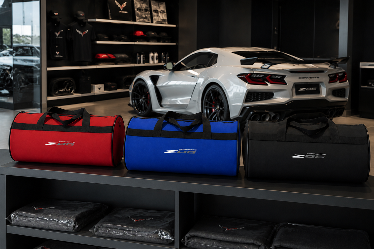 CORVETTE ( Z06-JAKE SKULL-Stingray-Z07-Z51-ZR1-C8.R ) Auto Reisetasche Kofferraumtasche 30 × 50 cm