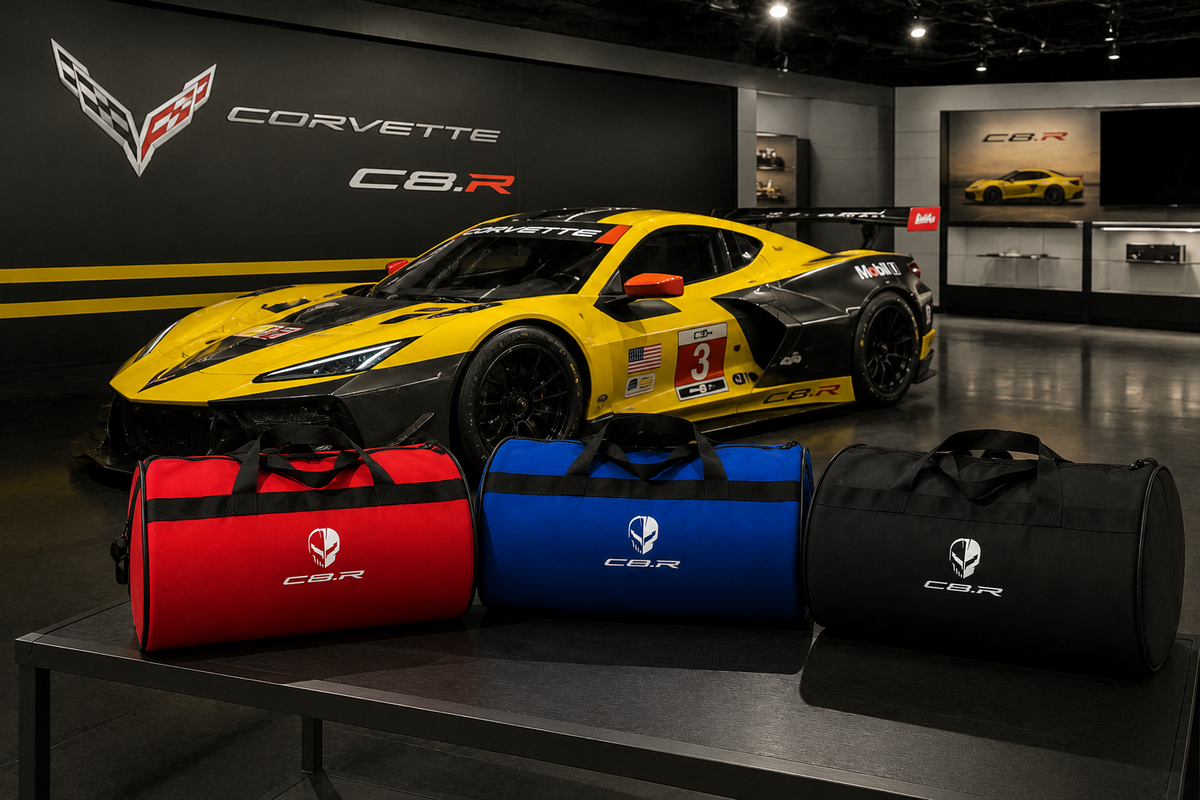CORVETTE ( Z06-JAKE SKULL-Stingray-Z07-Z51-ZR1-C8.R ) Auto Reisetasche Kofferraumtasche 30 × 50 cm