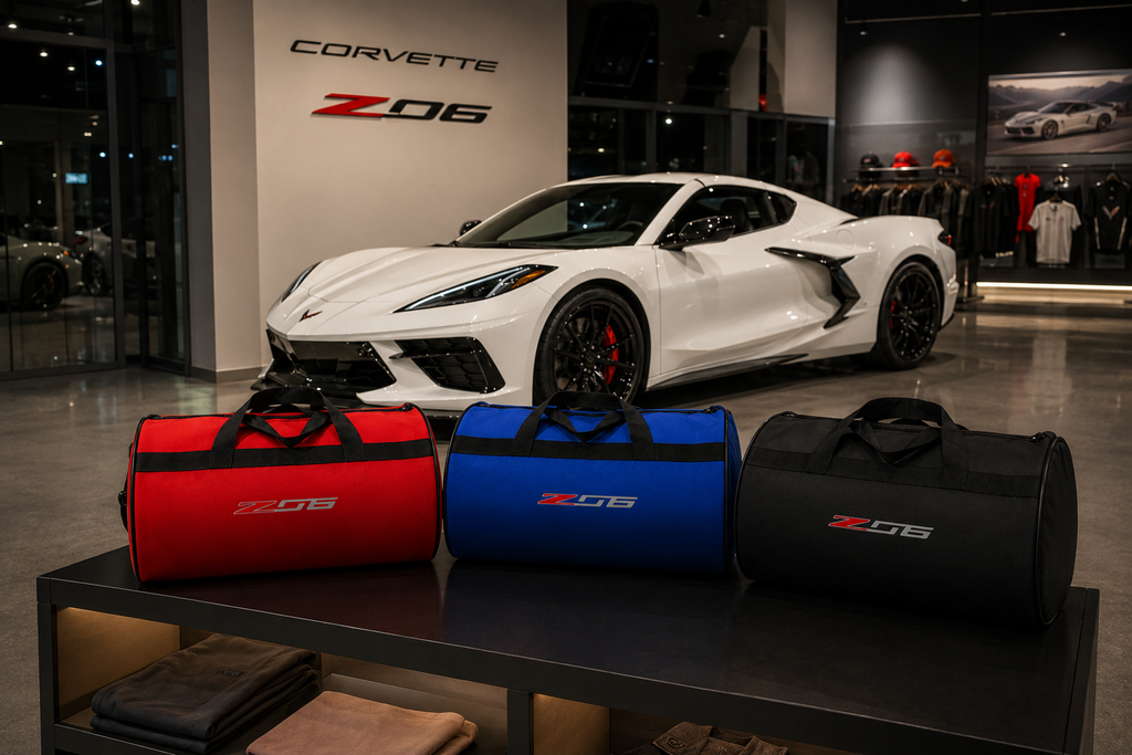 CORVETTE ( Z06-JAKE SKULL-Stingray-Z07-Z51-ZR1-C8.R ) Auto Reisetasche Kofferraumtasche 30 × 50 cm