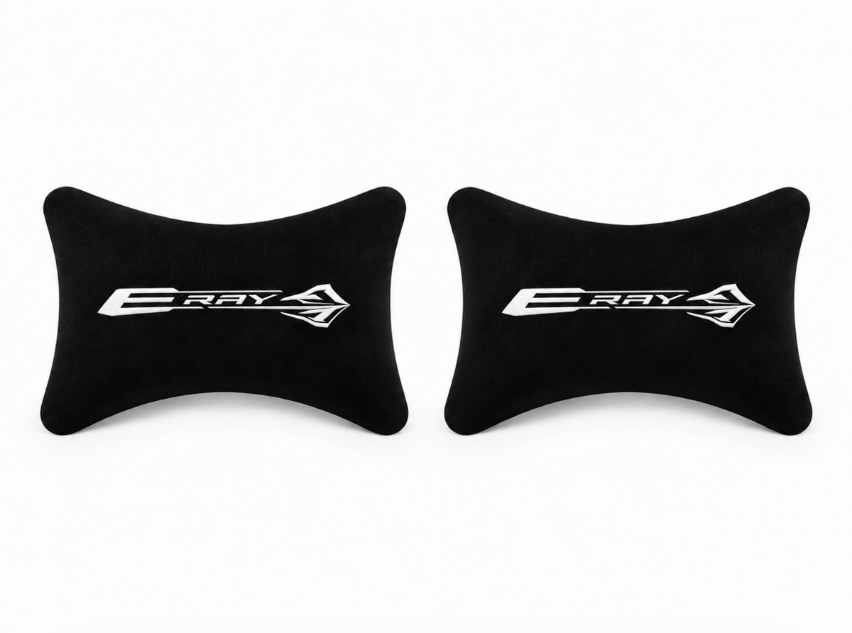 Corvette ( JAKE SKULL-C8.R1-Z06-Stingray-Z07-ZR1-Z51-E RAY ) Premium Auto Nackenkissen 2er Set