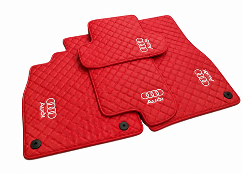 Audi Fußmatten aus wasserdichtem Leder Maßgeschneidert für alle Modelle