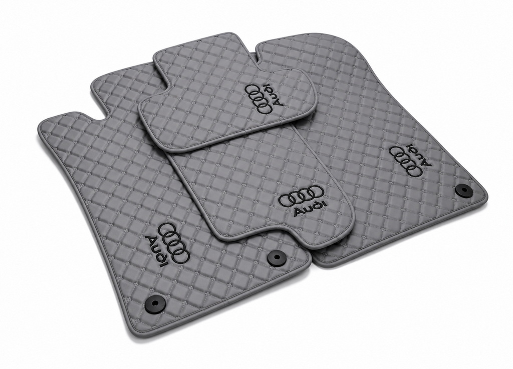 Audi Fußmatten aus wasserdichtem Leder Maßgeschneidert für alle Modelle