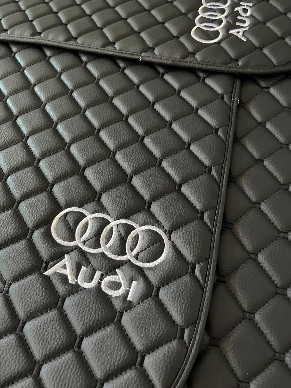Audi Fußmatten aus wasserdichtem Leder Maßgeschneidert für alle Modelle
